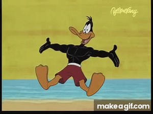 Duck Dodgers: Daffy Duck Muscle Growth Flexing (Surf the Stars) on Make a GIF