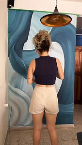 1.5K views · 3.1K reactions | Abstract Navy blue & Golden #mural #wallart #texturedpainting | Adry Frame | Facebook