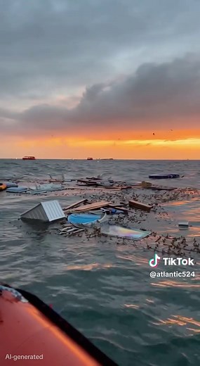 Cinematic Ocean Scene with a Cruise Ship