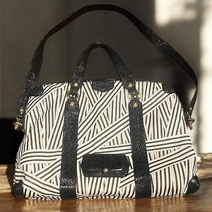 Henri Bendel Disturbed Stripped Briefcase/Laptop Bag