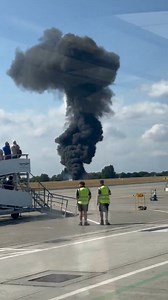 Watch: Plane crashes moments after takeoff at London airport; massive fireball caught on cam. A video shared on social media shows thick black smoke rising from the crash site. The entire aircraft was hidden in the smoke, and no other parts were visible after the crash. #LondonPlanecrash #Planecrash #London #Flight #Netherland. | Indians In Winnipeg | Facebook