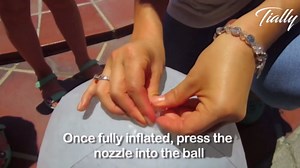 TIALLY Full Moon Floating Pool Lights Solar Powered - 14" Inflatable Light Up Pool Balls for Swimming Pool, Solar Pool Lights that Float, Best Gifts for Pool Owners (2 Pack)