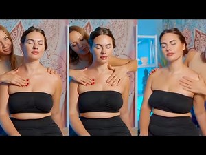 ASMR massage for deep sleep and relax || ASMR breast head neck shoulder and hands massage