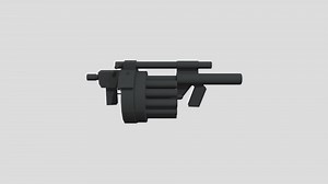 Low Poly Hawk MM1 Grenade Launcher - 3D model by Forwardnow27
