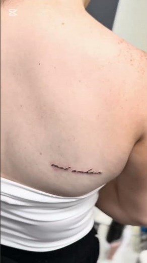 Fine Line Back Tattoo — Elegant Lettering ✍️ #matbon #tattoo #tattoolover #tattoofun #idea #designs