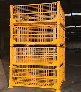 [Hot Item] Heavy Duty Stackable Container and Foldable Steel Pallet Box Cage
