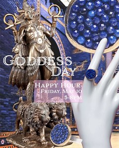 Goddess Ishtar started her reign 6000 years ago, first with the Sumerians, then Babylon. Goddess of sexual love, war, and divine justice, she is equipped with weapons on her back, wears a horned helmet, and places her feet in a dominant posture upon lions. Myriads of temples across Mesopotamia were dedicated to her. Remember, darlings: all early pantheons put women as the pinnacle of divine. Our ancestors knew something in their bones... in Babylon, lapis was the stone of the gods, so a mosaic l