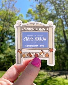 Stars Hollow Sticker, Autumn, Stanley Decal, Waterproof, Kindle, Vinyl, Trendy - Etsy