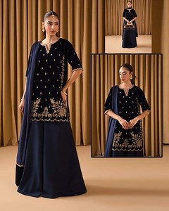 1K views | *Price. 145/- AED* *Luxury Addawork Velvet Wedding Collection- Blue* *Fabric Details* Shirt: Micro Velvet Dupatta: Chiffon Trousers: Rawsilk With Extra Fabric Upto 3 Yards Description Embroidered Hand Embellished Addawork Front Embroidered Hand Embellished Addawork Neck Embroidered Addawork Hand Embellished Sleeves 4 Sided Embroidered Dupatta With Velvet Pallus | Lawn Looto | Facebook