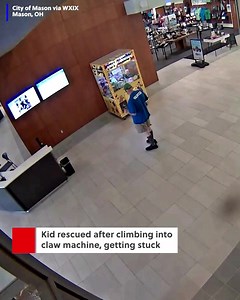 27K views · 112 reactions | WATCH: A child was rescued after climbing into a claw machine and getting stuck: bit.ly/46zgXKu | WDBJ7 | Facebook
