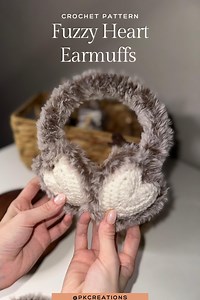 Fuzzy Heart Earmuffs Crochet Pattern - Etsy