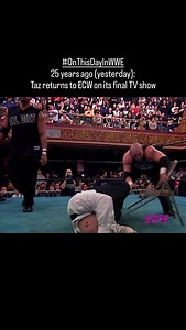 4.9K views · 683 reactions | The two-time ECW Champion returns to the Madhouse of Extreme What I love is that Taz could have just talked about himself - but instead, he focuses on praising his former trainees, Danny Doring and Roadkill The Dudley Boyz also returned on what was the final episode of Hardcore TV - ECW closed after its final PPV, Guilty as Charged, a week later #OnThisDayInWWE | On This Day in WWE | Facebook