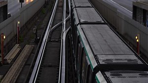 Download Paris metro train on elevated tracks, June 18 2025