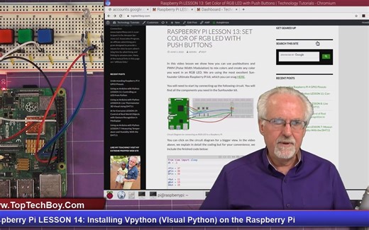 Raspberry Pi LESSON 14 Installing Vpython (VIsual Python) on the Raspberry Pi
