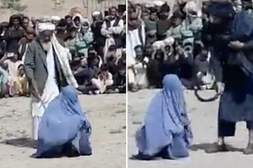 Woman is brutally whipped by the Taliban for ‘talking to a man on the phone’