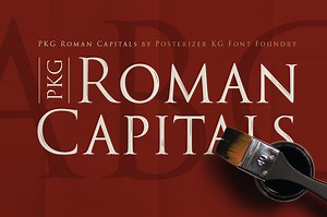 PKG Roman Capitals, a Serif Font by Posterizer KG