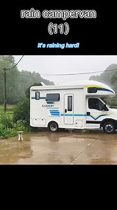 20K views · 376 reactions | It's raining hard, get back to the caravan and take a shower #outdoorslife #camping #vanlife #outdoors #rv | Daily Life | Facebook