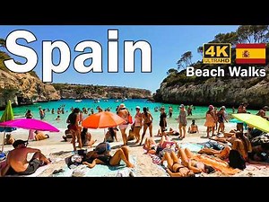 Spain 4K - Beach Walking Tours - Paradise in Spain (4K HDR 50FPS)