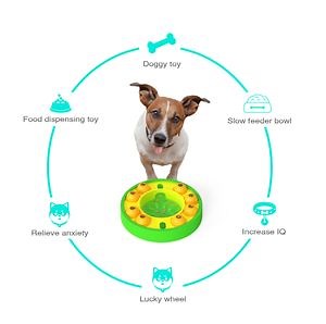 [Hot Item] Dog Food Puzzle Feeder Treat Dispensing Improve Iq Interactive Play Puppy Esg18689