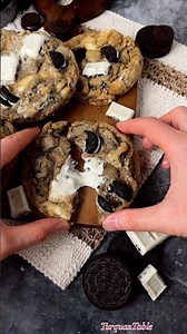 Thin and Chewy Cookies and Cream Cookies🍪#cookiesandcreamcookies #cookies #baking