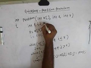Quicksort partition procedure
