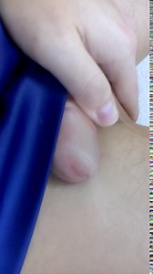 Crossdressers blue satin dress