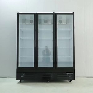 [Hot Item] Supermarket Three Doors Showcase Cooler Direct Cooling Beverage Refrigerated Display Cabinet
