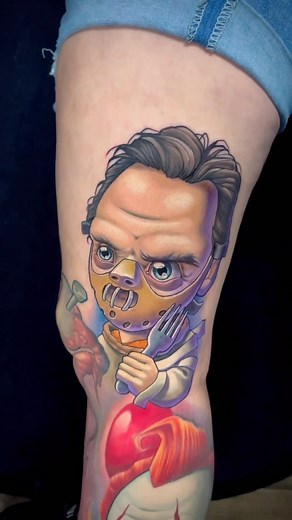 Hannibal Lecter tattoo by @kevinboudreau_ at @cardinaltattooct in Newington, CT | TattooSnob.com