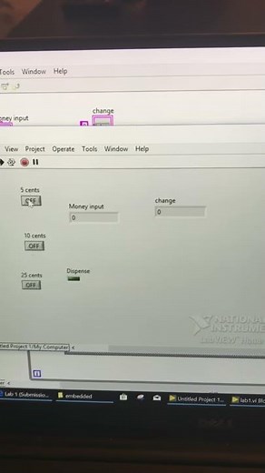 Labview sample for vending machine
