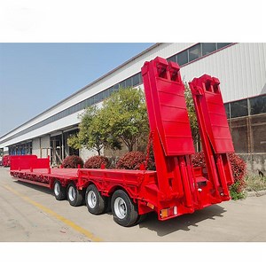 [Hot Item] Heavy-Duty 4 Axle Low Loader Trailer for Heavy Transport