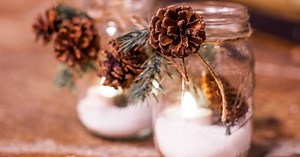 Mason Jar Luminaries Christmas Centerpiece Craft