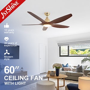 [Hot Item] 1stshine LED Ceiling Fan Decorative Five ABS Blades Energy Saving DC Motor Ceiling Fan