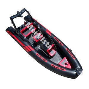 [Hot Item] 22FT Black CE Certificate Steering Wheel Console Inflatable Boat Rib580 for Sale