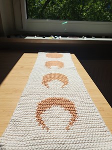 Crocheted Moon Phase Rug | Crocheted Wall Hanging Boho Tapestry Rug With Moon Motif 100% Cotton Washable - Etsy UK