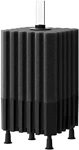 Aquarium Sponge Filter Quiet Fish Tank Filters with Air Stone Bio Ceramic Media Balls Corner Filter for Fry, Betta, Shrimp, Nano