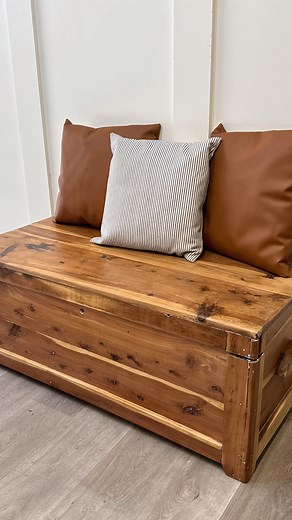 Projects like this one make us love what we do! This cedar chest had 3 layers of paint on it, after stripping it down and sanding it, we sealed in its natural beauty and love how it turned out! This was for a custom work client, if you would like us to do yours next, head to our website linked in our bio and click the “get quote” tab to get started!! #furnitureflip #furnituremakeover #furnitureflipper #furniture #furniturerestoration | Moses Restorations