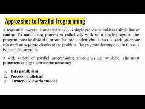 #Approaches to Parallel Programming
