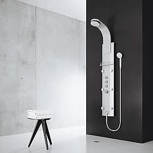 VIGO Elena Rain Waterfall Shower Panel with Jets and Hand Shower