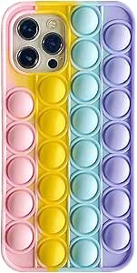 Simple Push Pop Bubble Fidget Sensory Case for iPhone 11 Pro-Push Pop Bubble Fidget Sensory Case, Bubble Popper Anxiety Relief Autism Cover, Silicone Figetget Toy for Kids Adults