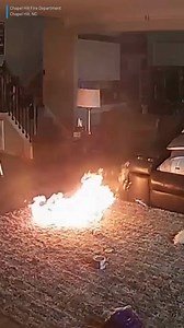 22K views · 72 reactions | Yikes! Video shows a lithium-ion battery bursting into flames after a dog got hold of it and chewed on it, breaking the protective features. The fire department says there was only some smoke damage and a ruined rug. https://tinyurl.com/mvsy7h7f | WVLT | Facebook