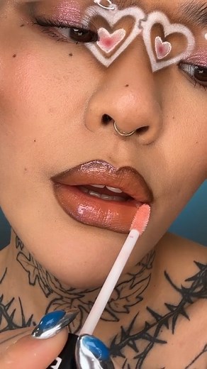 1.1K views · 32 reactions | a valentine’s day makeup tutorial that I totally forgot to post! I used matte about hue, stone fox, and fade into hue palettes from @ColourPop Cosmetics #cppartner #graphicliner #heartmakeup #makeupartist @#usa #viral @everyone | Mei Pang | Facebook