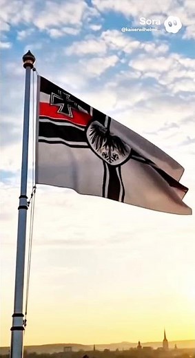 Flying the German Kaiser Reichskriegsflagge (1903-1919) using Sora AI