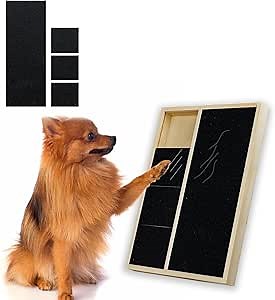 Dog Nail Scraper,Wooden Detachable Nail File Board,Multi-Purpose Trimmer, Large Dog Finger Deck Scraper for pet Nail Clipping, Dog Nail Grinder, Wooden (Black)