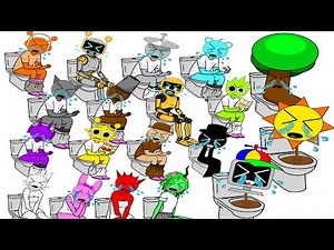 Sprunki All Characters Poop Animation