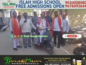 12 reactions | Former minister and MLA Malla Reddy created a buzz in Boduppal. On Sunday, during an event, he unexpectedly greeted a milk vendor operating from a scooter. Climbing onto the scooter, he nostalgically recalled his past milk delivery days. The vendor, impressed, honored him with a shawl, akin to Govindudu's grand welcome. The video is now going viral. #Hyderabad #Telangana #MallaReddy #viralvideo | Shaik younus Reporter | Facebook