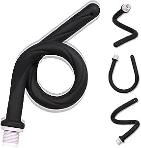 AMAZBEE Shower Douche Nozzle for Travelling Extended Silicone Enemas Approximately 17inch Enema Attachment for Home Bowel Cleansing