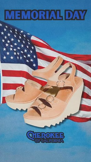 Have the best Memorial Day in your favorite Cherokee of California shoes; the Stevie high beep in natural while remembering and honoring those who served.🇺🇸 Take advantage of 20% discount on all bone colored footwear! Use code bone20 at checkout. 🦴 #cherokeeofcalifornia | Cherokee of California