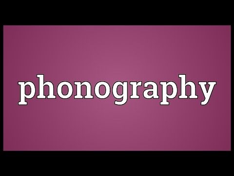 Phonography Meaning