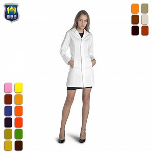 [Hot Item] Doctor's Work Clothes Lab Gown Medical Scrub White Lab Coat