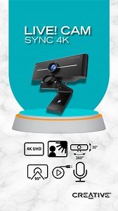 LOOK:  The 4K resolution, Ultra High-Definition quality of the Creative Live! Cam Sync 4K! Now available at our official shops! Check it our here! Lazada: https://www.lazada.com.ph/shop/creative-philippines/ Shopee: https://shopee.ph/creativephilippines Tiktok: https://www.tiktok.com/@creativephilippines #creative #creativephilippines #livecam #webcam #sync4k | Creative Philippines | Facebook
